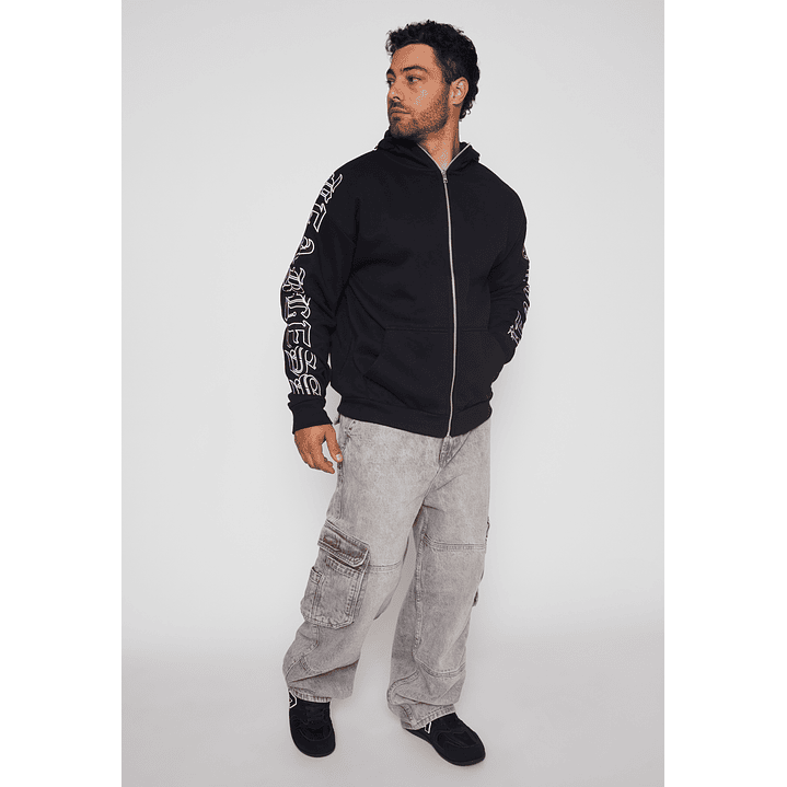 Polerón Cierre Hombre Negro Familyshop 2