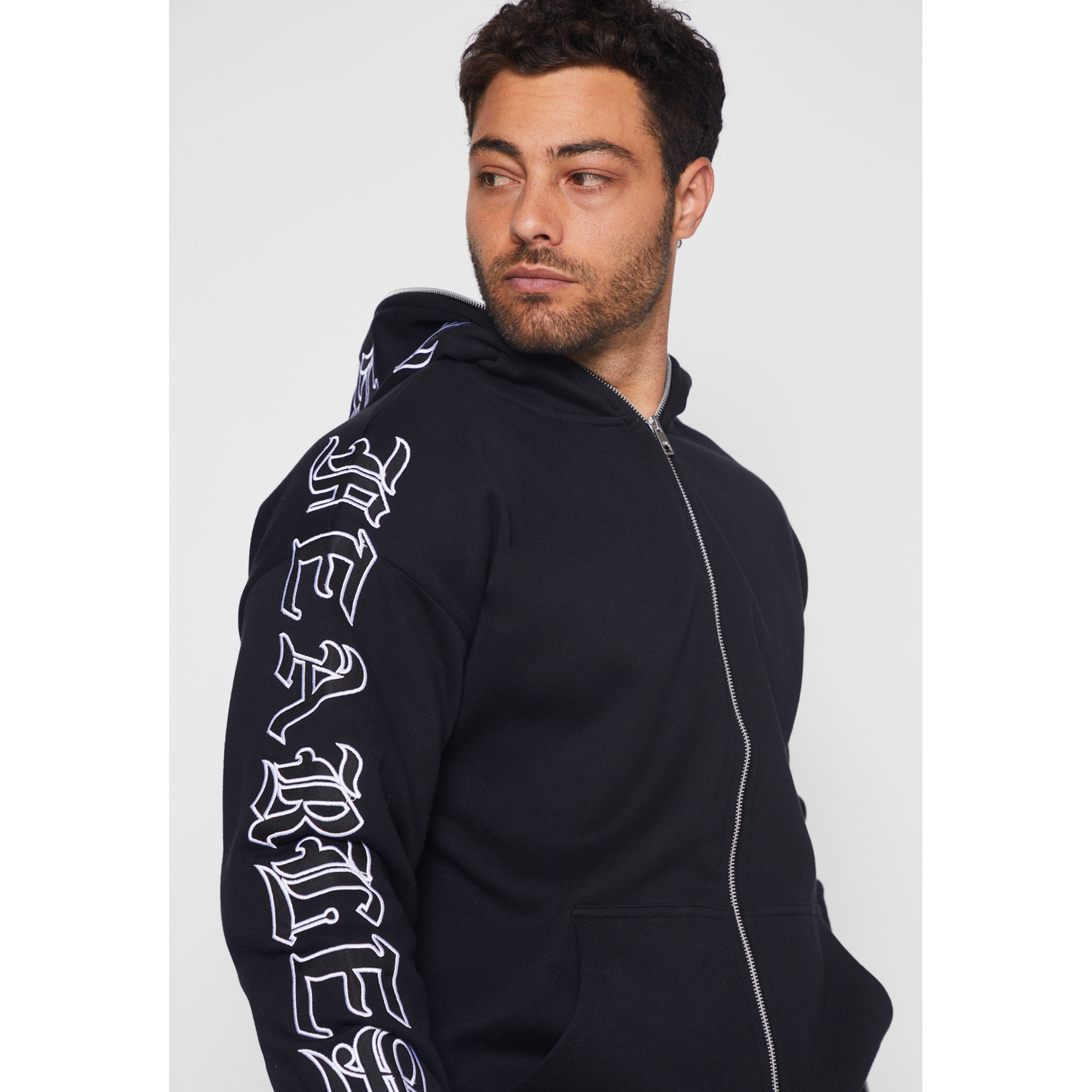 Polerón Cierre Hombre Negro Familyshop 4