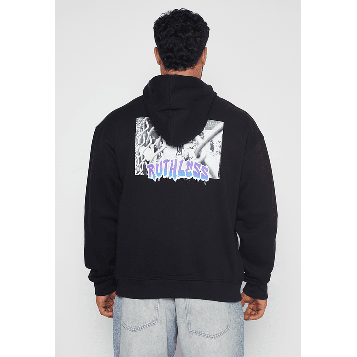 Polerón Graffiti Brooklyn Hombre Negro Familyshop 3