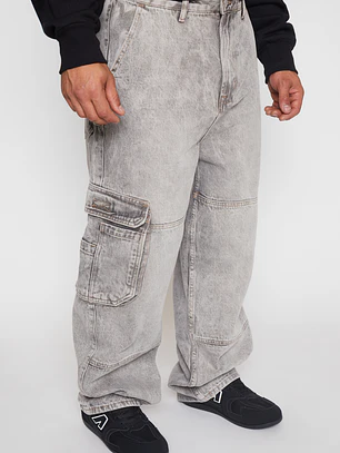 Jeans Cargo Skater Hombre Gris Familyshop