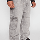Jeans Cargo Skater Hombre Gris Familyshop - Miniatura 1
