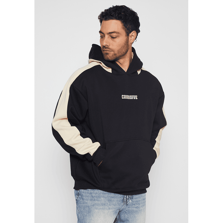 Polerón Bicolor Hombre Negro Familyshop 1