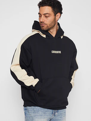 Polerón Bicolor Hombre Negro Familyshop