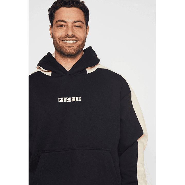 Polerón Bicolor Hombre Negro Familyshop 4