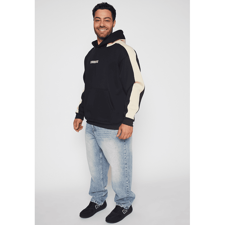 Polerón Bicolor Hombre Negro Familyshop 2