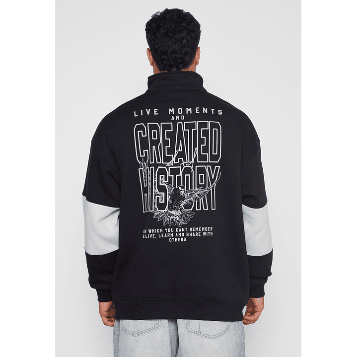 Polerón Corte Hombre Negro Familyshop 3