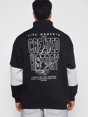 Polerón Corte Hombre Negro Familyshop