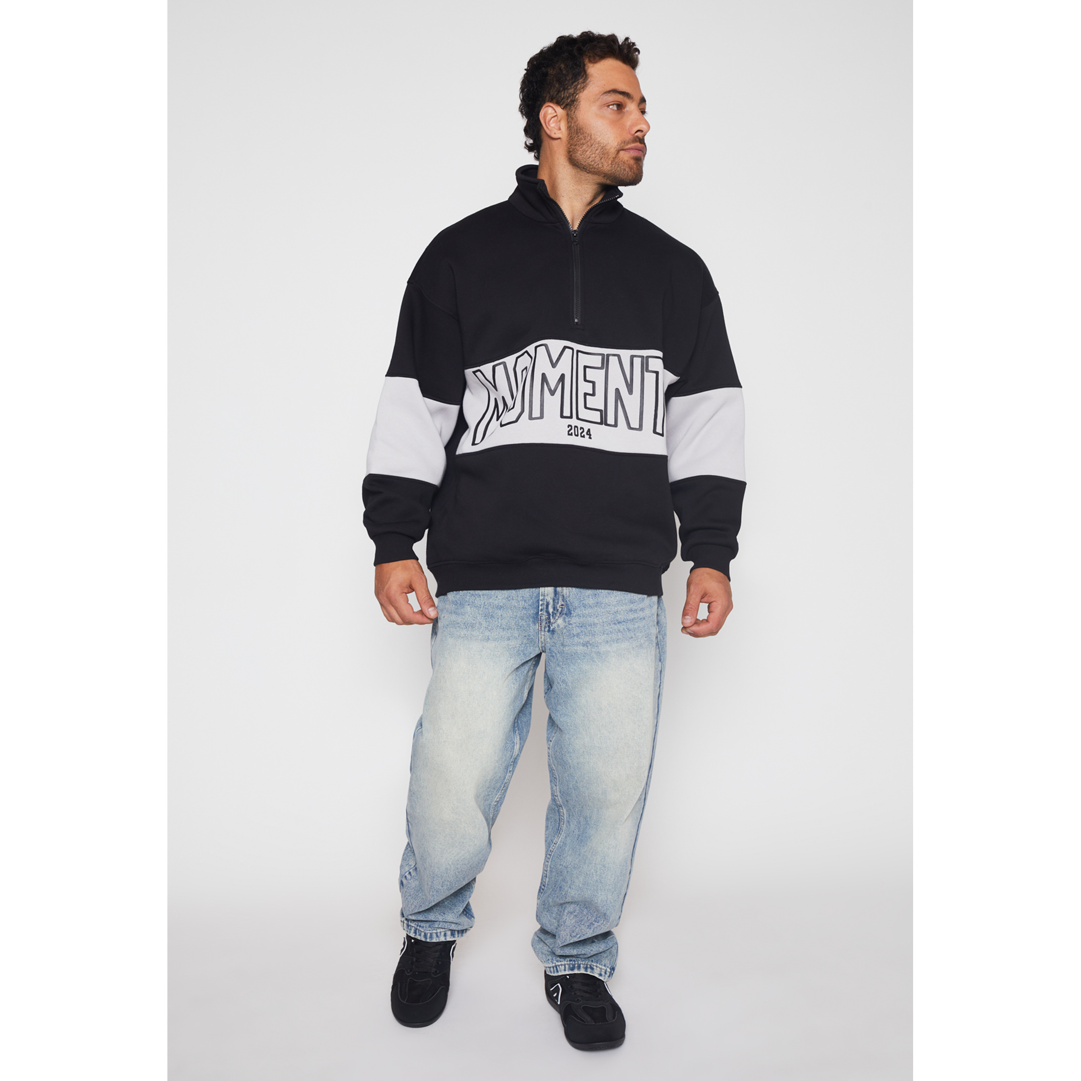 Polerón Corte Hombre Negro Familyshop 2