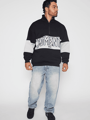 Polerón Corte Hombre Negro Familyshop