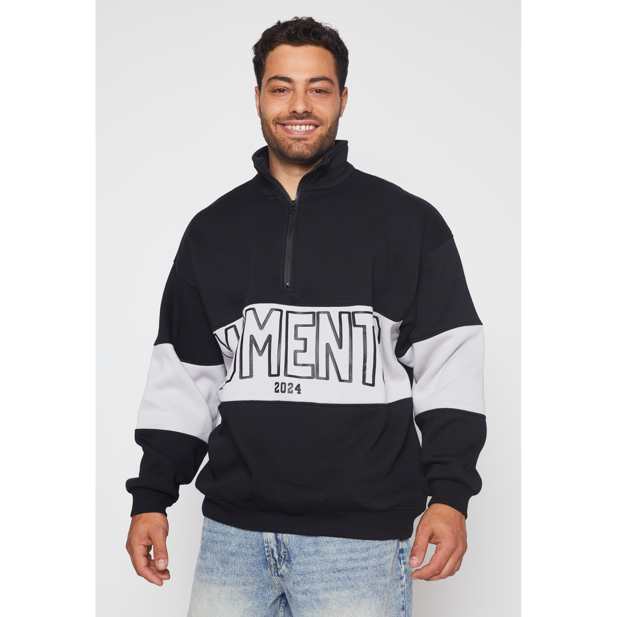 Polerón Corte Hombre Negro Familyshop 1