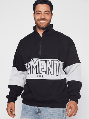 Polerón Corte Hombre Negro Familyshop