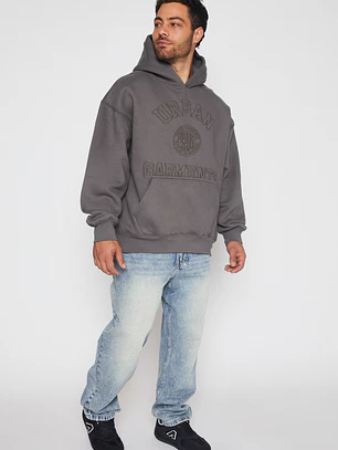 Polerón Oversize Hombre Gris Familyshop