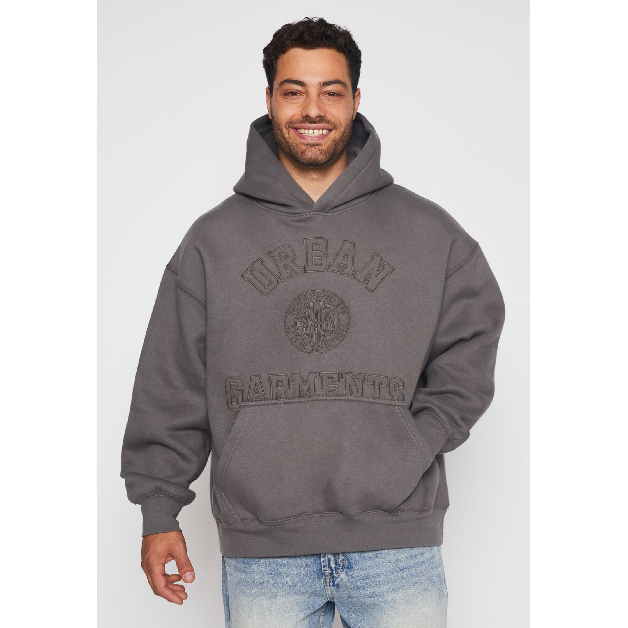 Polerón Oversize Hombre Gris Familyshop 1