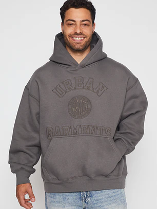 Polerón Oversize Hombre Gris Familyshop