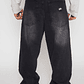 Jeans Super Baggy Procesado Hombre Negro Familyshop - Miniatura 3