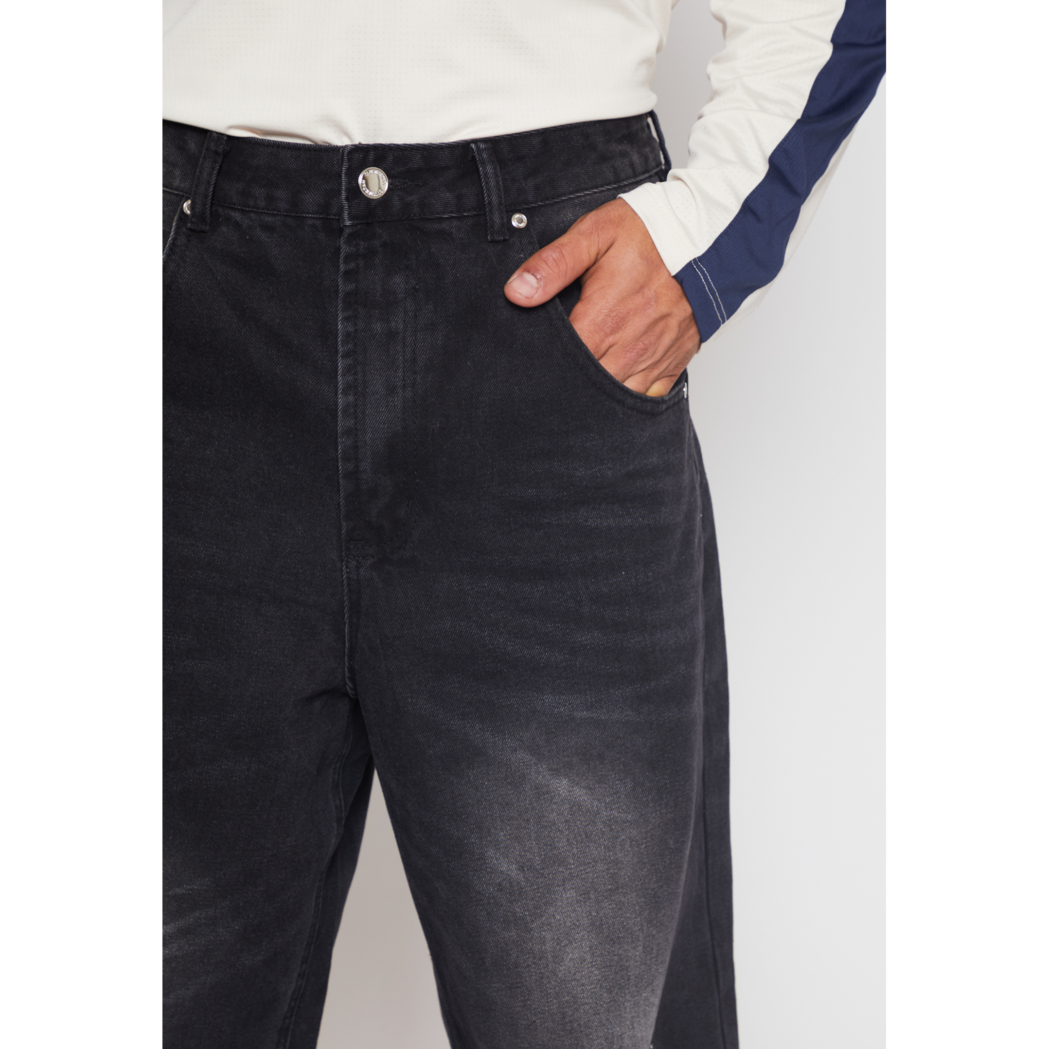 Jeans Super Baggy Procesado Hombre Negro Familyshop 4