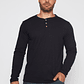 Polera Waffle Hombre Negro Familyshop - Miniatura 1