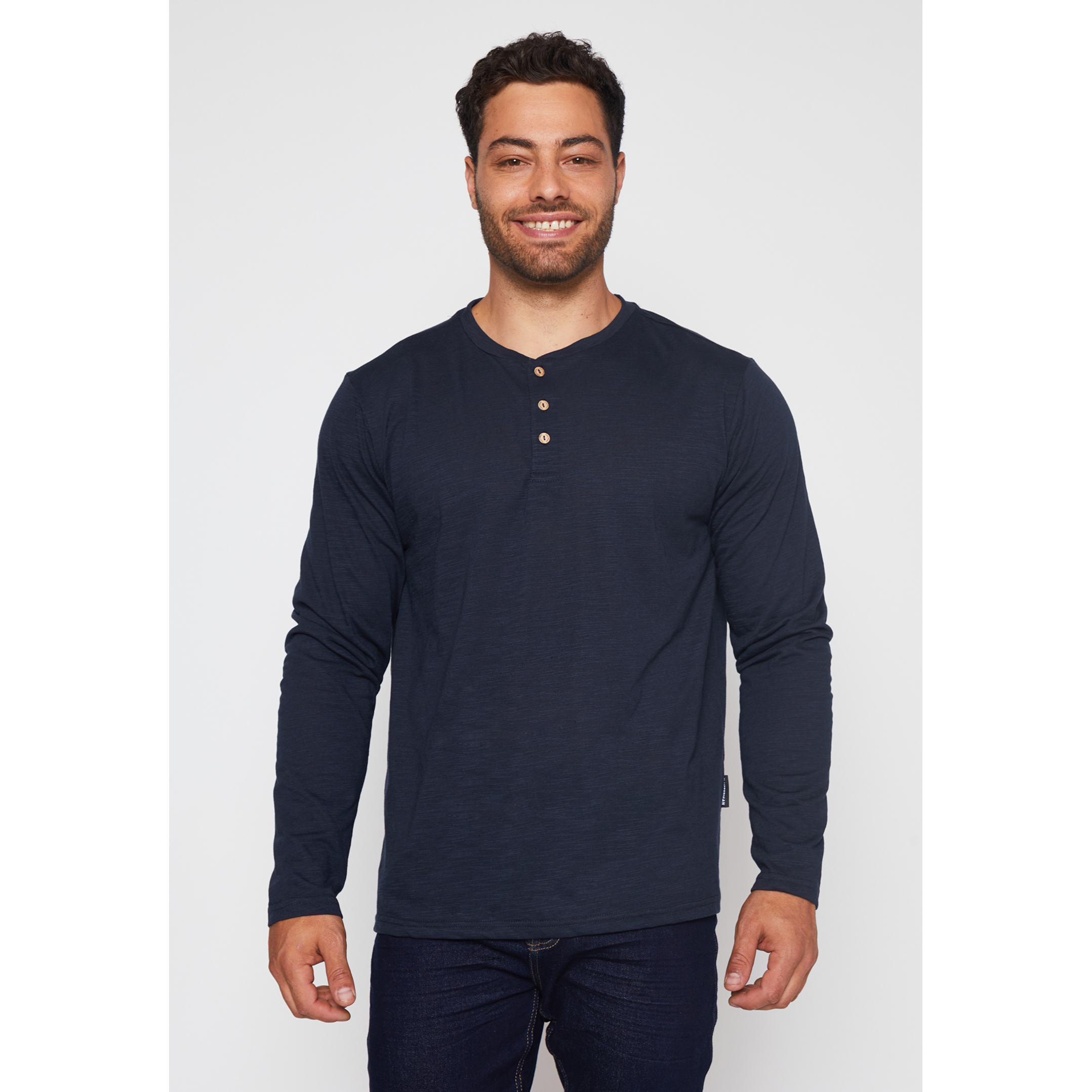Polera Waffle Hombre Azul Familyshop 1
