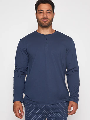 Pijama Jersey Hombre Azul Familyshop