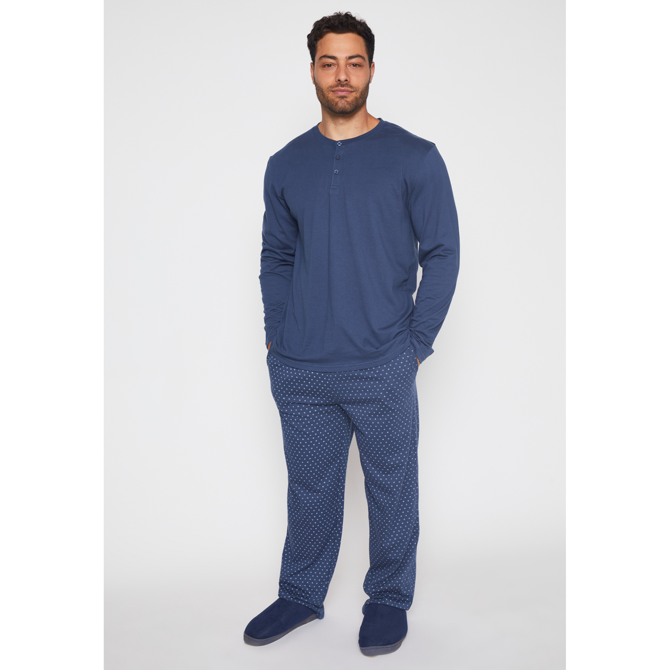 Pijama Jersey Hombre Azul Familyshop 1