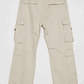 Pantalón Wide Leg Cargo Mujer Beige Familyshop - Miniatura 2