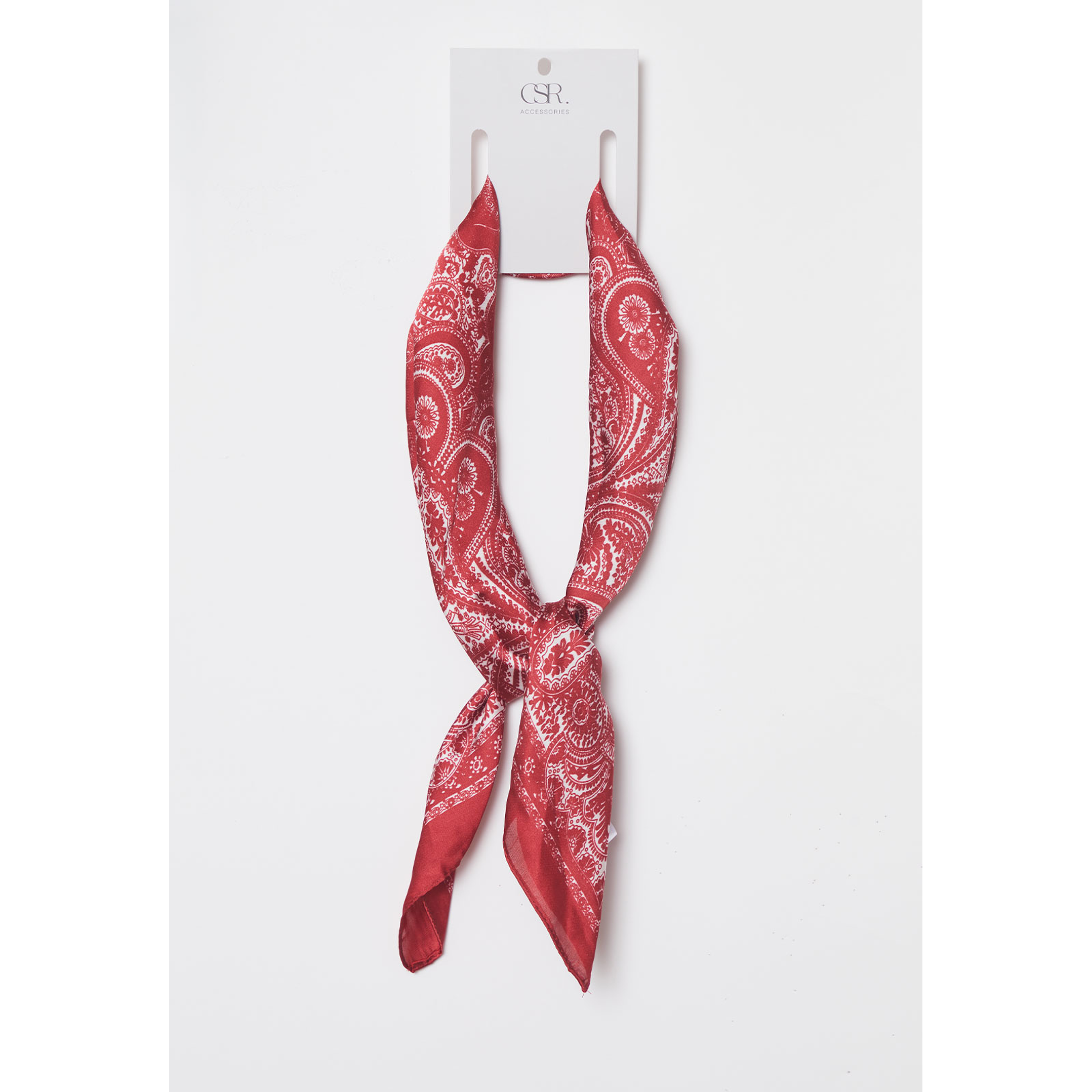 Bufanda Pañuelo Satín Mujer Rojo Familyshop 1