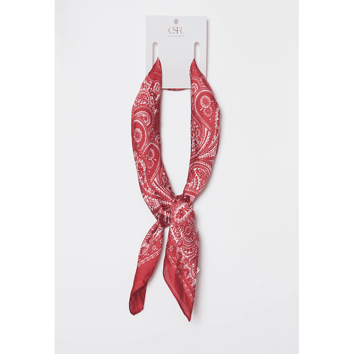 Bufanda Pañuelo Satín Mujer Rojo Familyshop 1