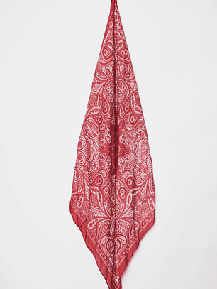 Bufanda Pañuelo Satín Mujer Rojo Familyshop