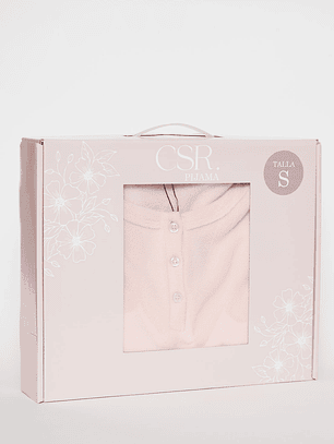 Pijama Polar Basta Mujer Rosado Familyshop