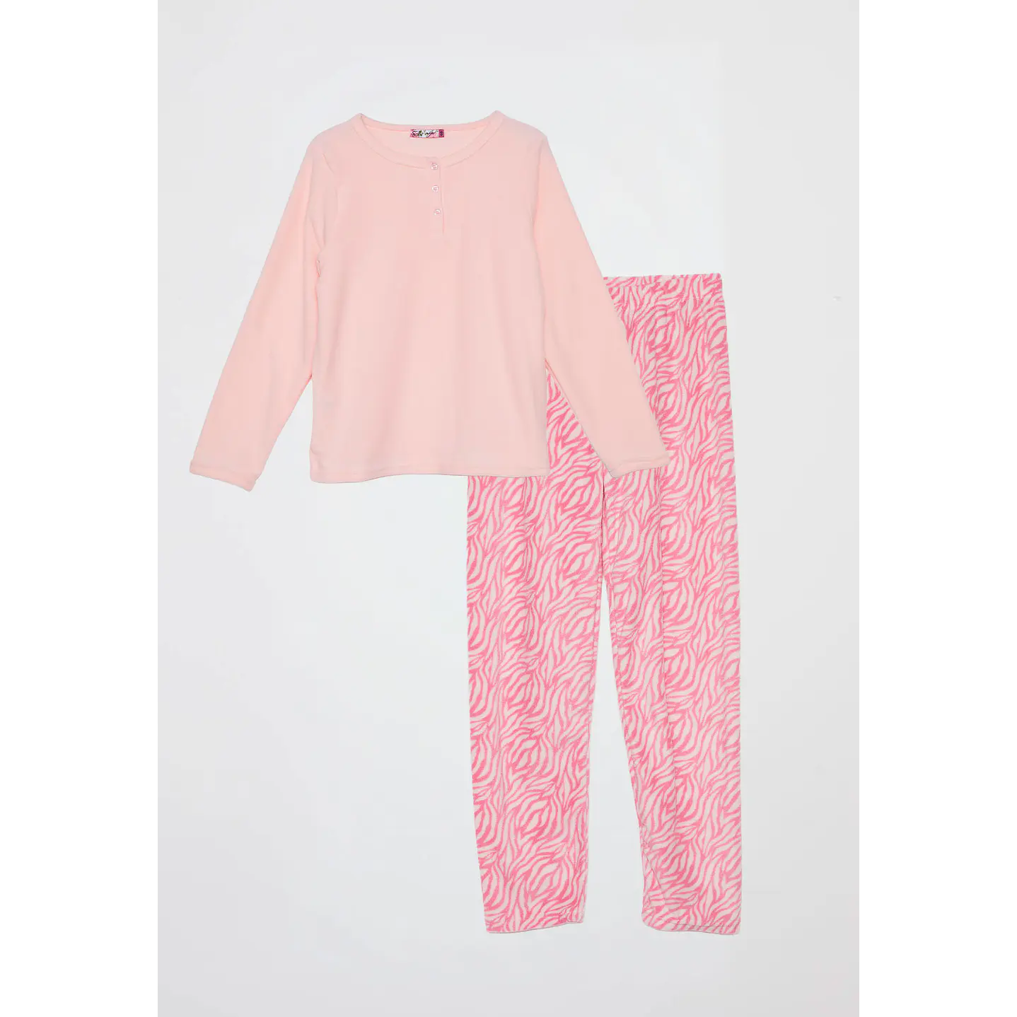 Pijama Polar Mujer Rosado Familyshop 6