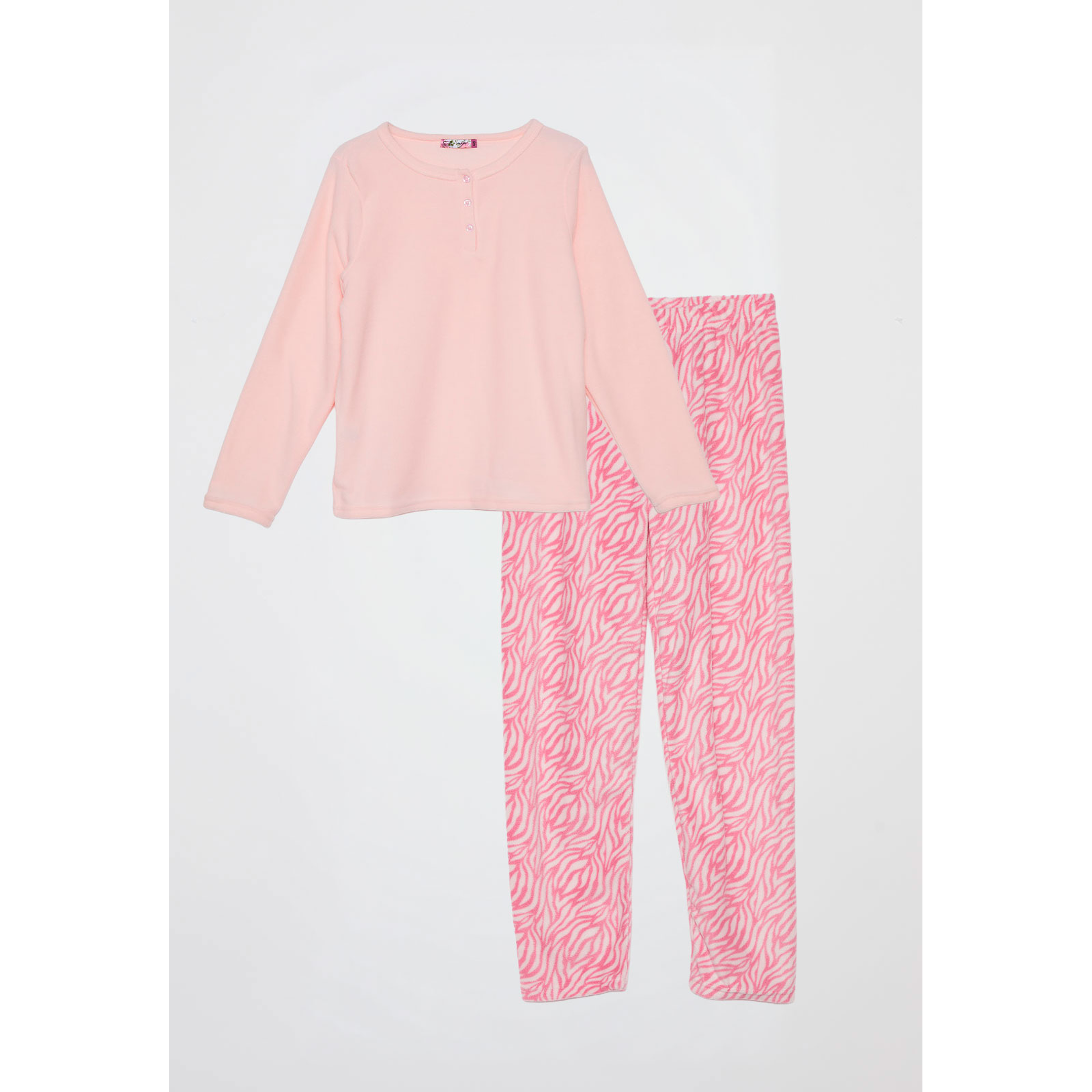 Pijama Polar Basta Mujer Rosado Familyshop 1