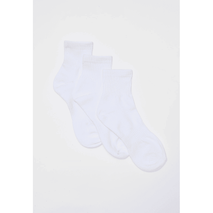 Calcetín Tripack Sport Hombre Blanco Familyshop 1