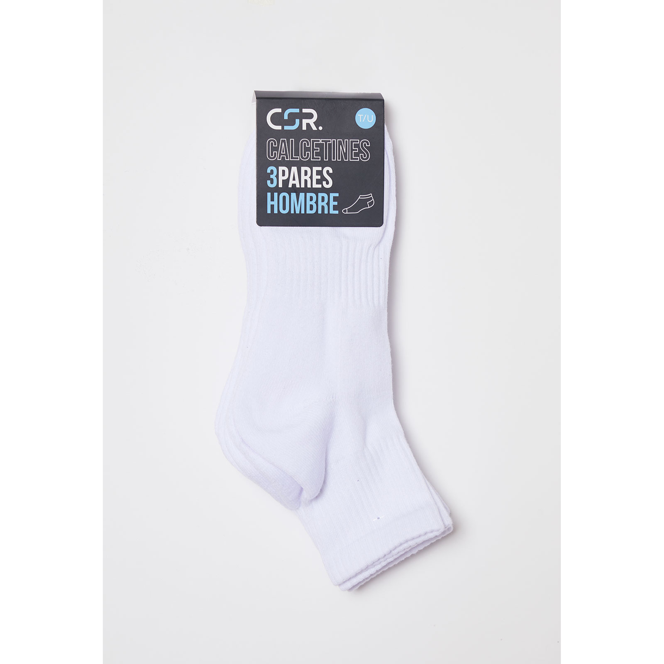 Calcetín Tripack Sport Hombre Blanco Familyshop 2
