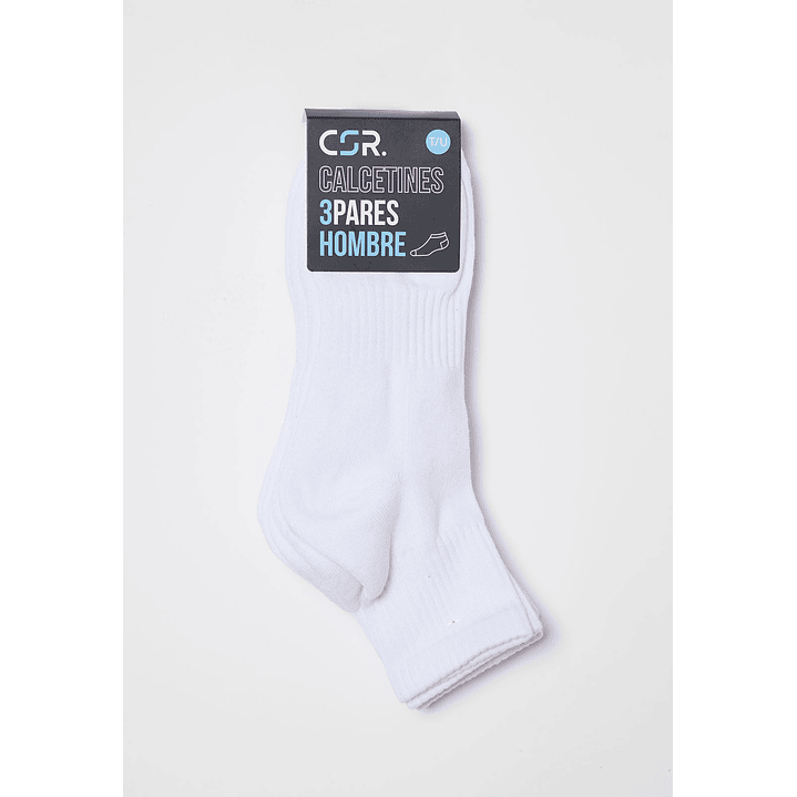 Calcetín Tripack Sport Hombre Blanco Familyshop 2