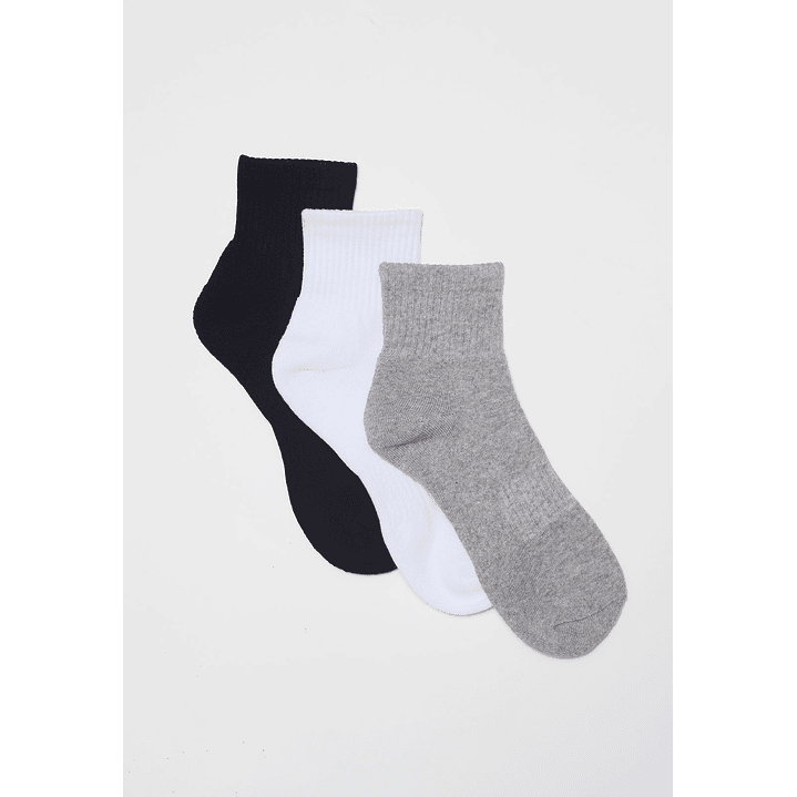 Calcetín Tripack Sport Bas Hombre Negro Familyshop 1