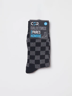 Calcetín Bipack Largo Classic Hombre Negro Familyshop