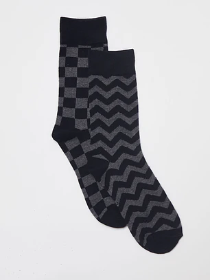 Calcetín Bipack Largo Classic Hombre Negro Familyshop