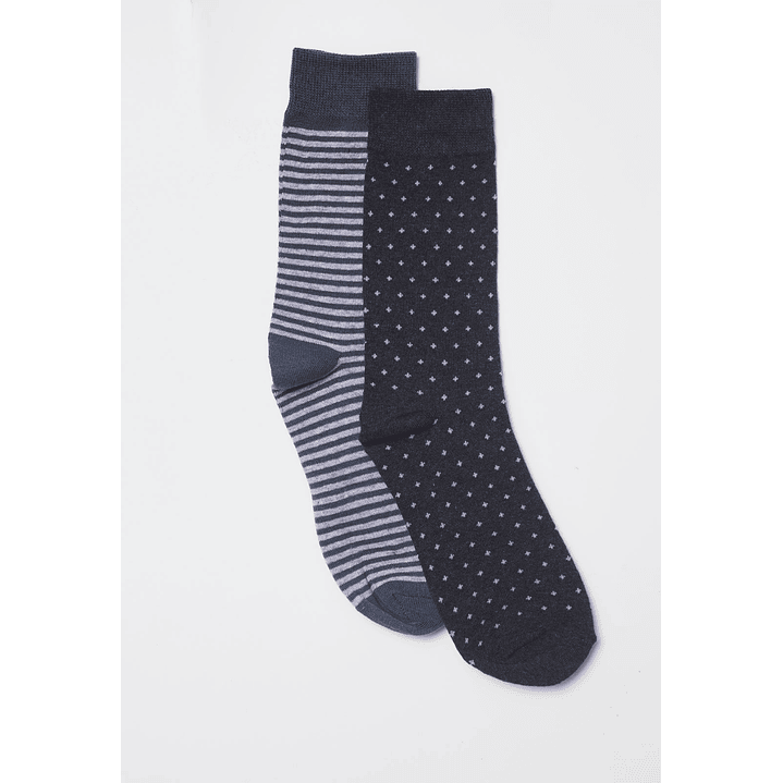 Calcetín Bipack Largo Classic Hombre Negro Familyshop 1