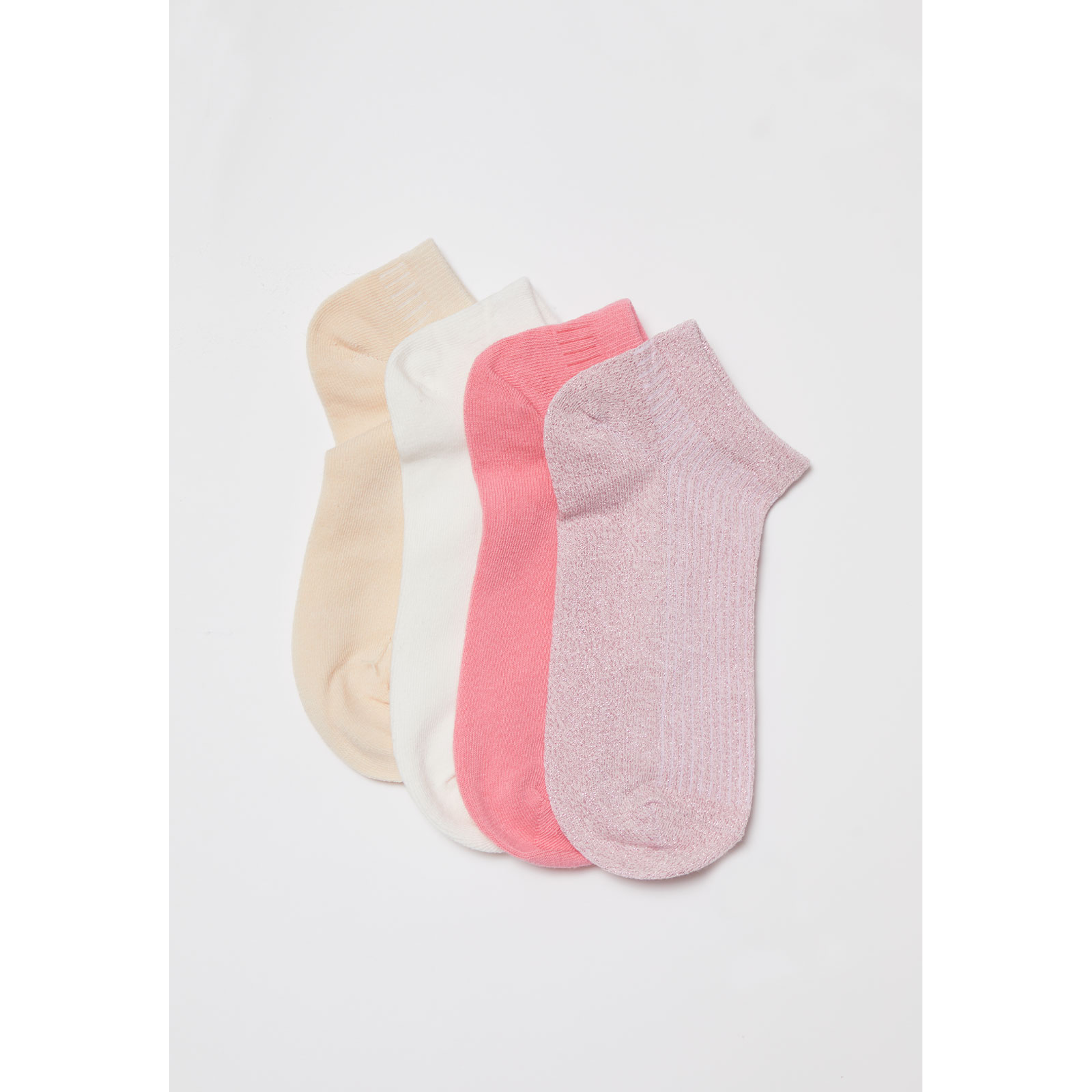 Calcetín Pack 5 Liso Mujer Blanco Familyshop 1