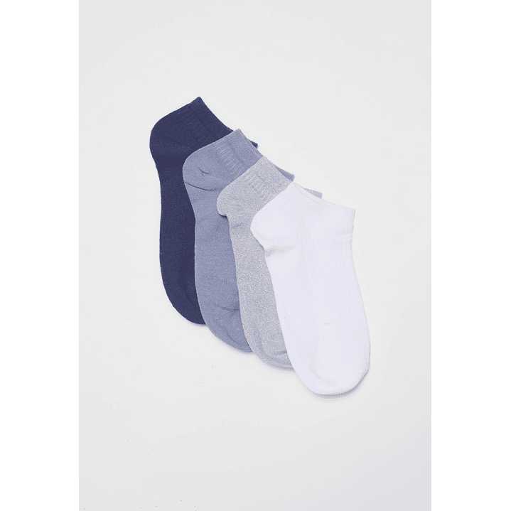Calcetín Pack 5 Liso Mujer Azul Familyshop 1
