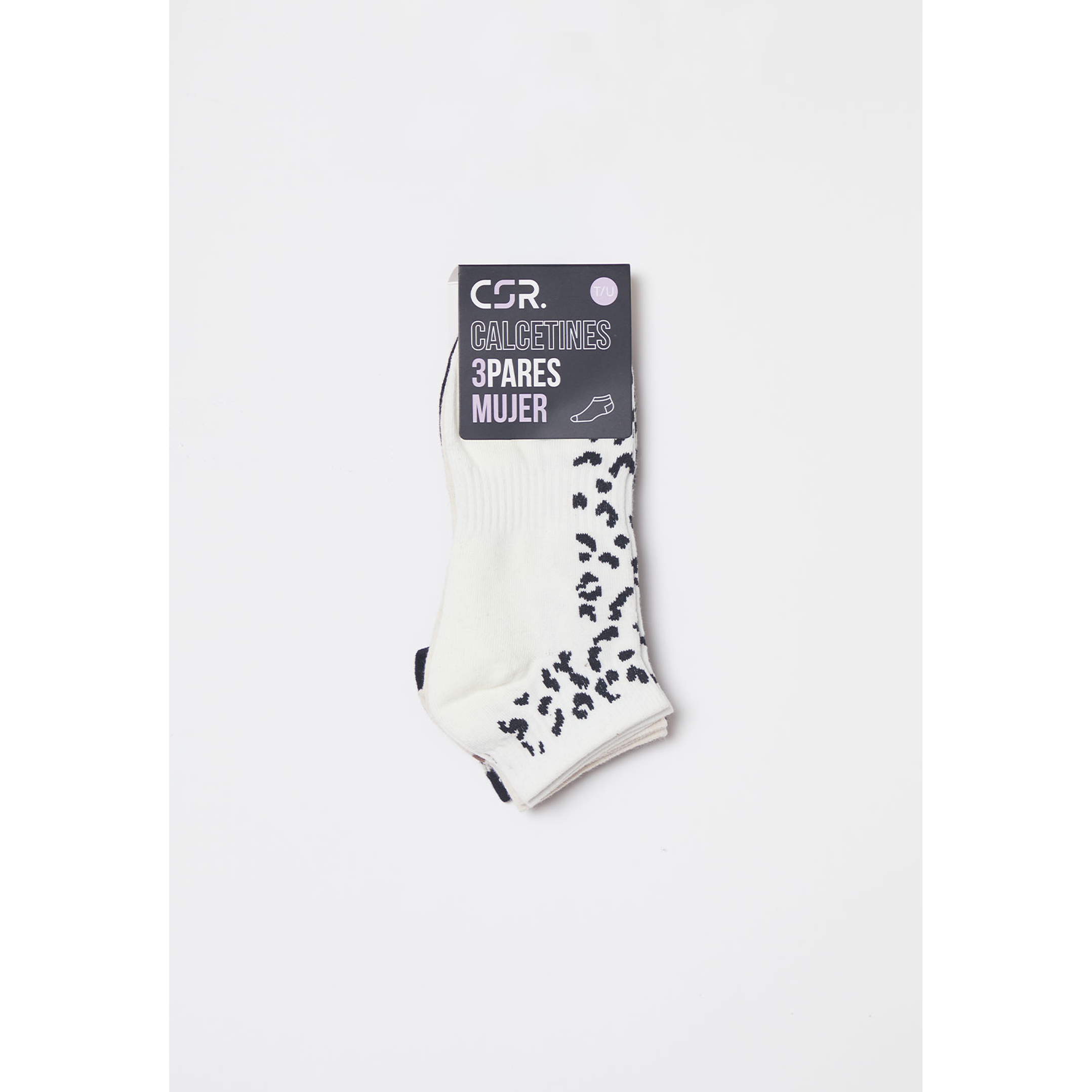 Calcetín Tripack Corto Mujer Café Familyshop 2