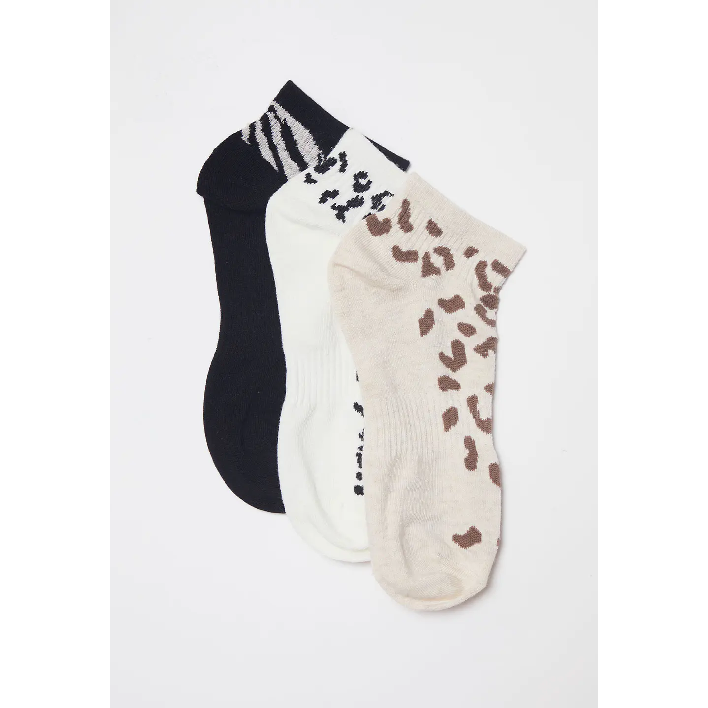 Calcetín Tripack Corto Mujer Café Familyshop 1
