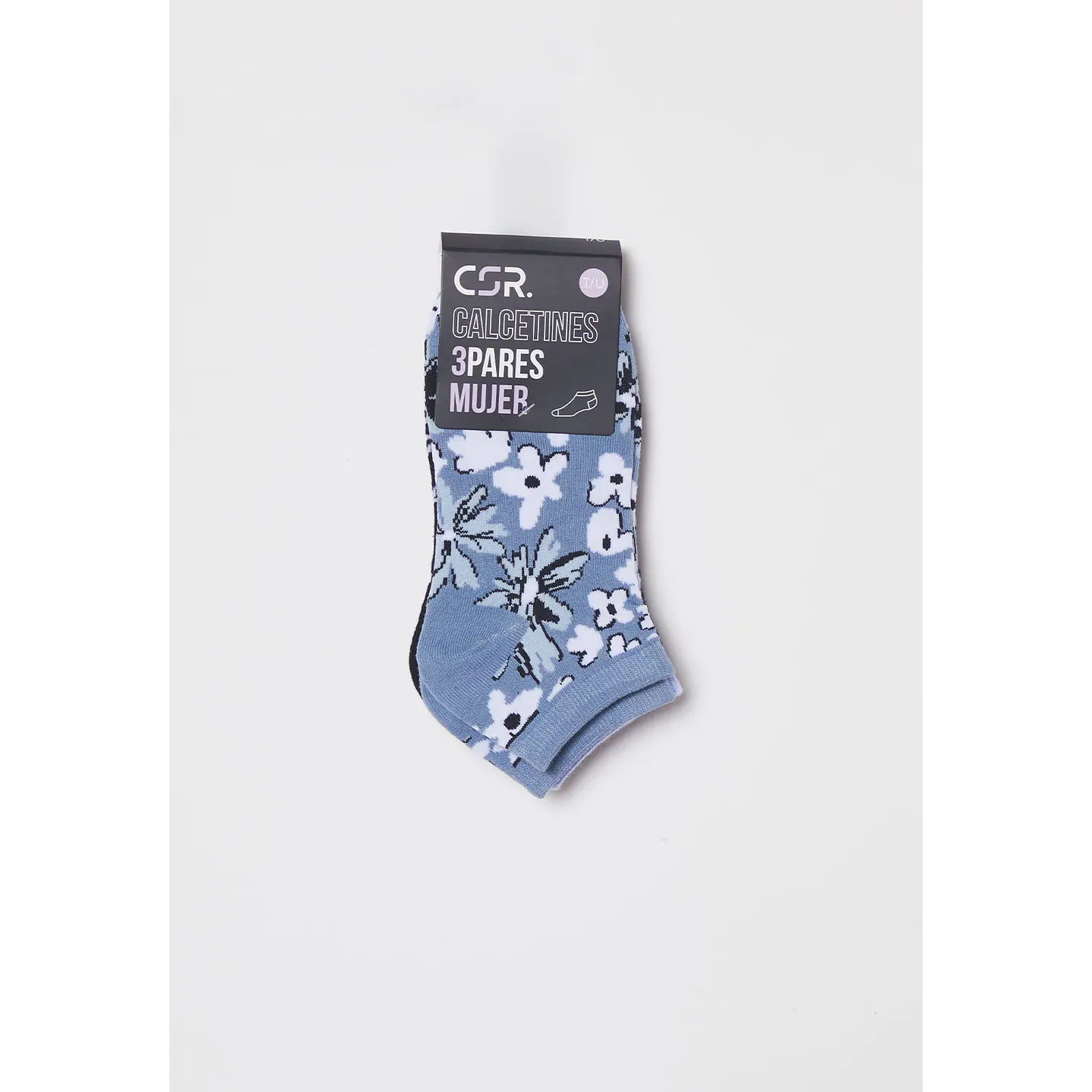 Calcetín Tripack Corto Mujer Azul Familyshop 2