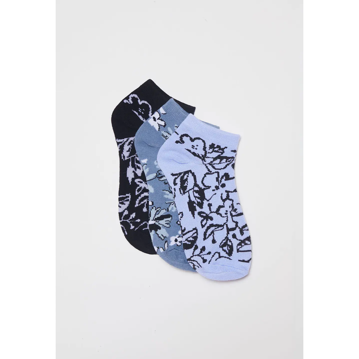 Calcetín Tripack Corto Mujer Azul Familyshop 1