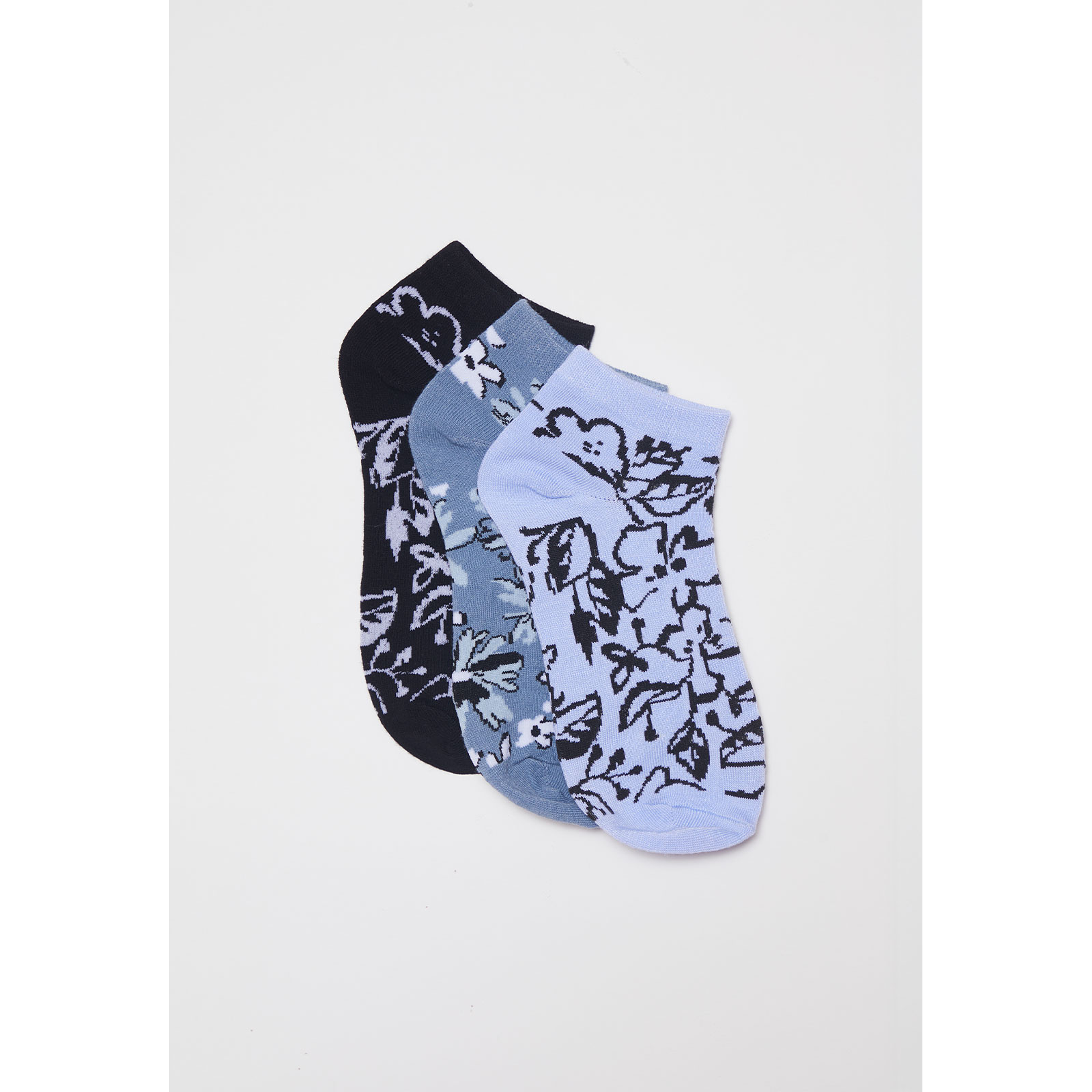 Calcetín Tripack Corto Mujer Azul Familyshop 1