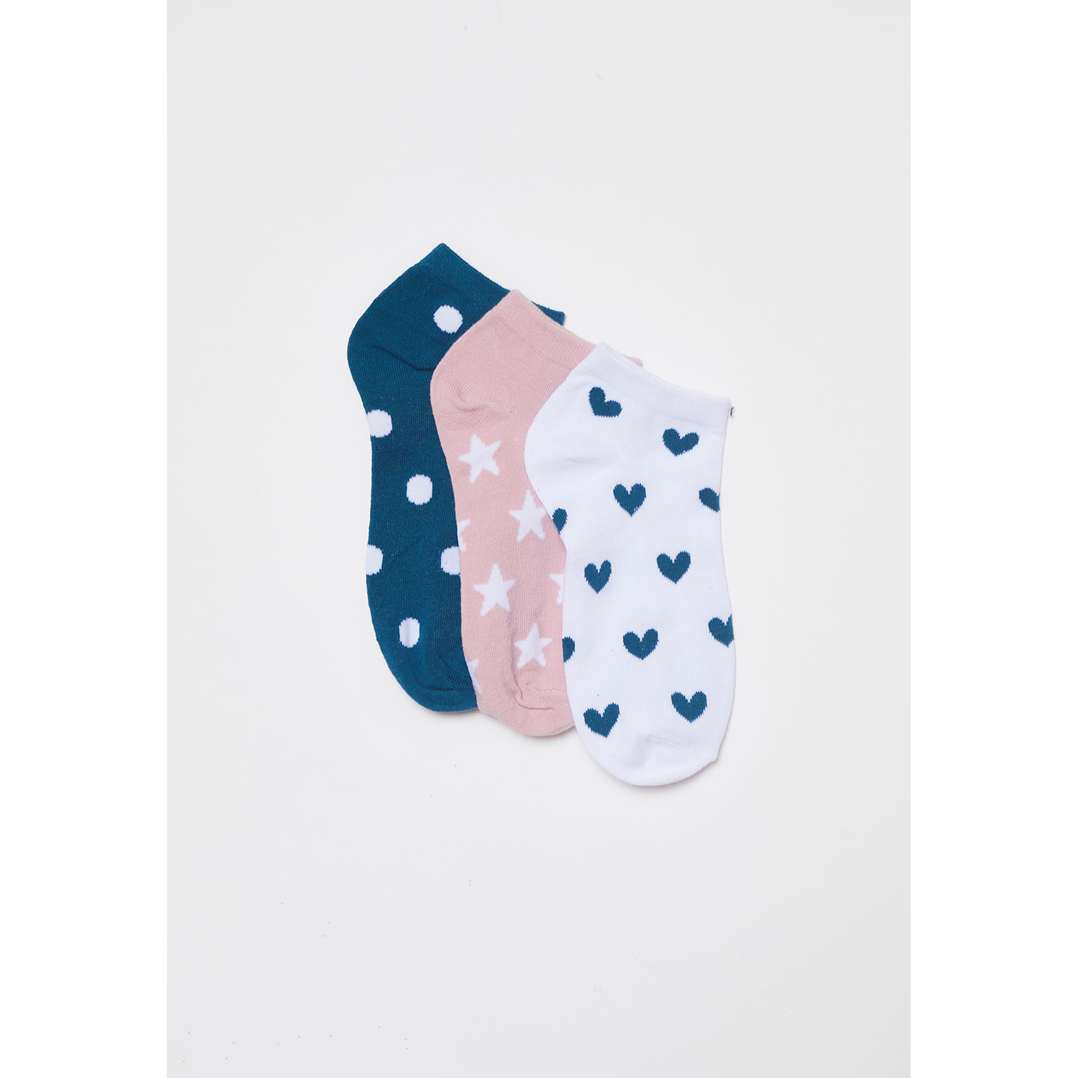 Calcetín Tripack Corto Mujer Negro Familyshop 1