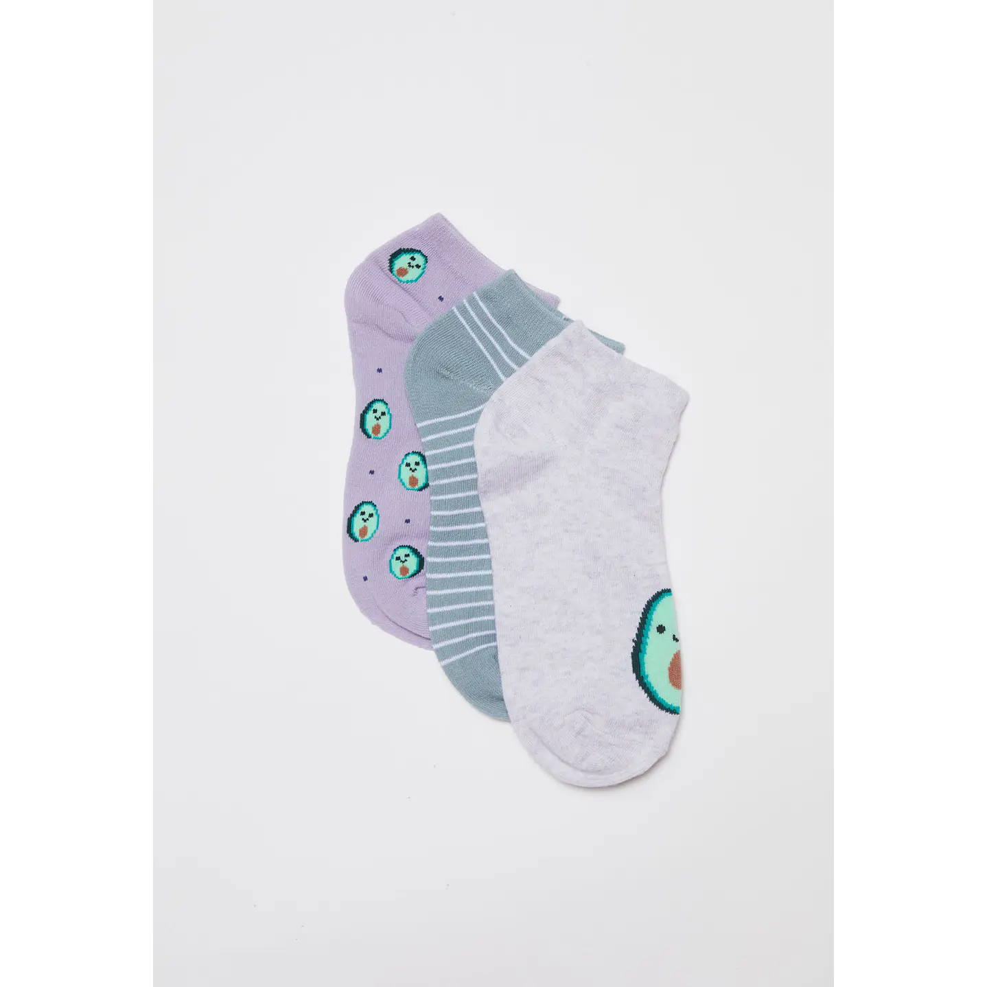 Calcetín Tripack Corto Mujer Palta Gris Familyshop 1