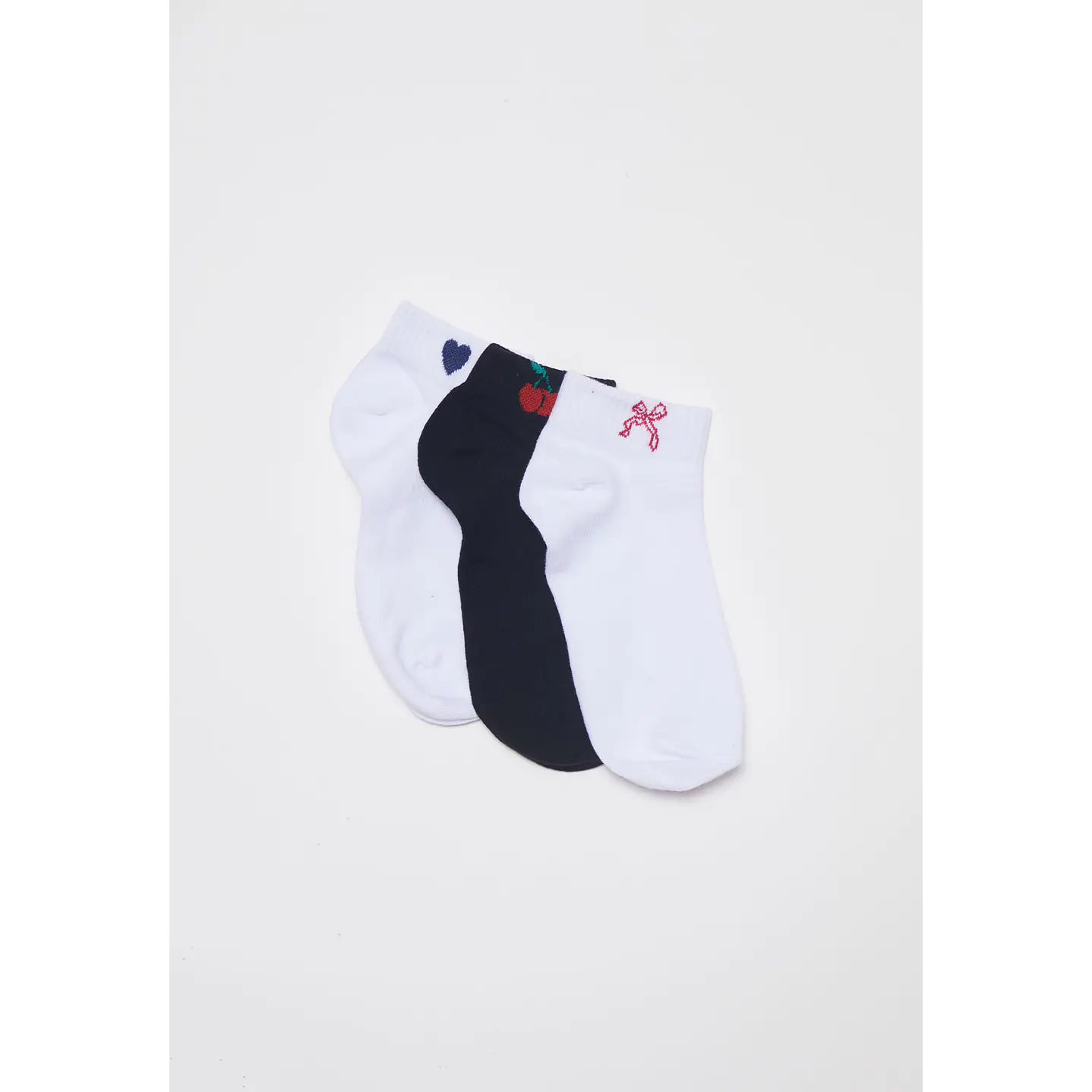 Calcetín Tripack Corto Mujer Blanco Familyshop 1