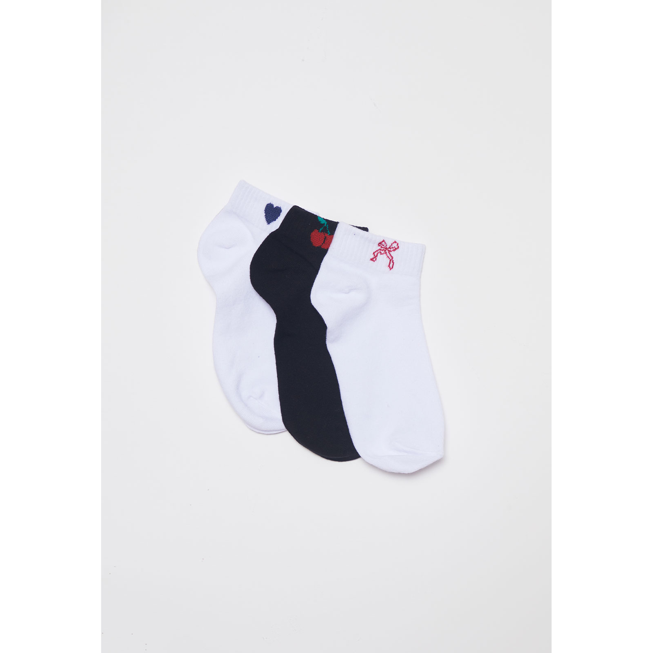 Calcetín Tripack Corto Mujer Blanco Familyshop 1