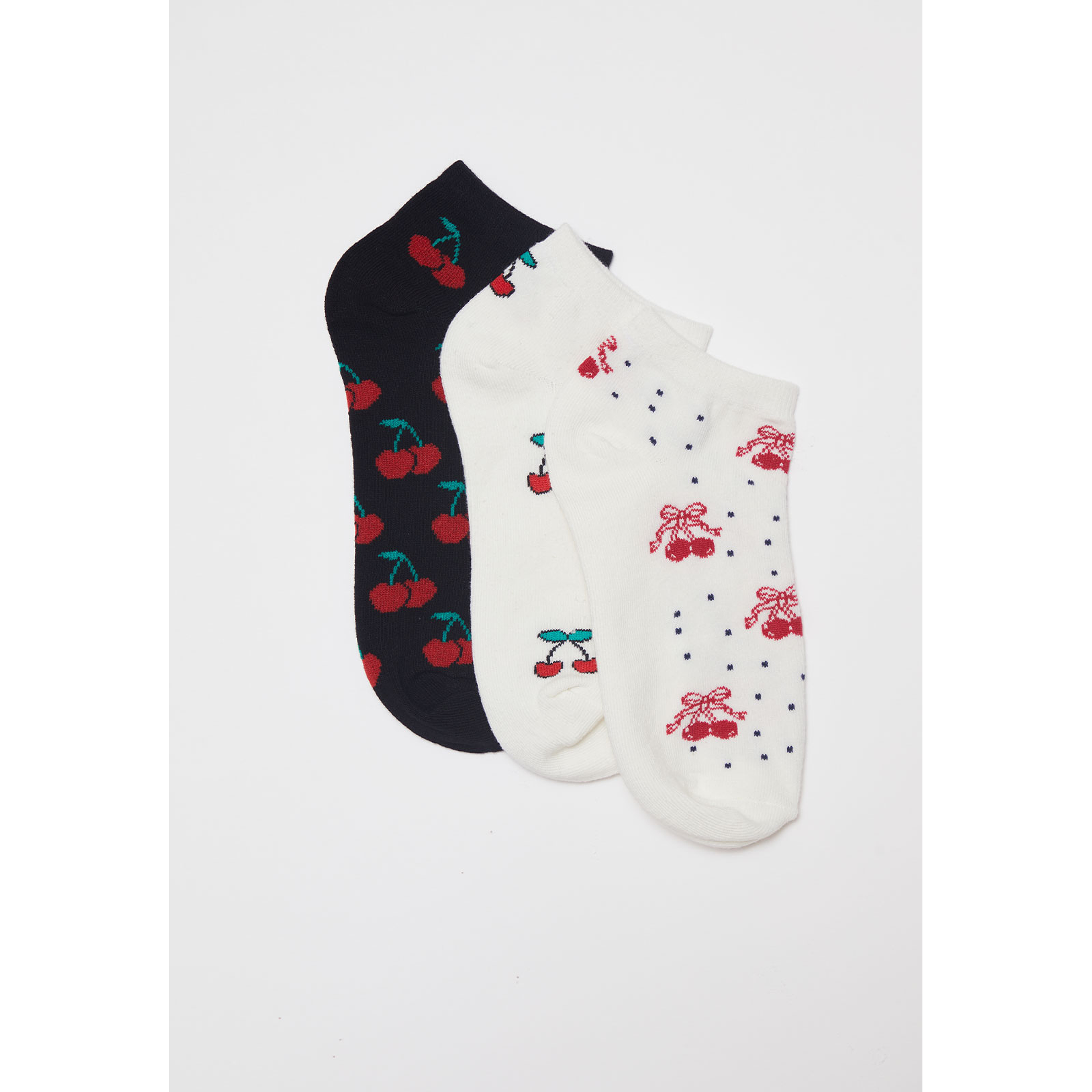 Calcetín Tripack Corto Mujer Blanco Familyshop 1